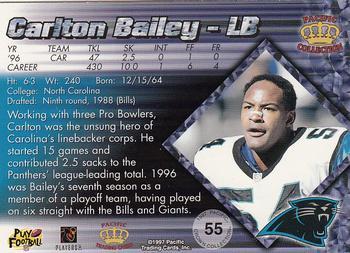 1997 Pacific Crown Collection - Copper #55 Carlton Bailey Back