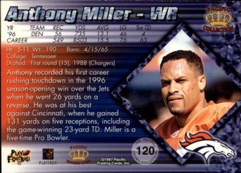 1997 Pacific Crown Collection - Copper #120 Anthony Miller Back