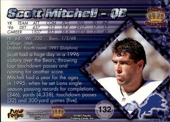 1997 Pacific Crown Collection - Copper #132 Scott Mitchell Back
