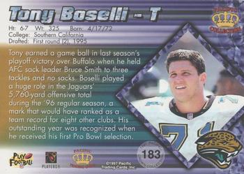 1997 Pacific Crown Collection - Copper #183 Tony Boselli Back