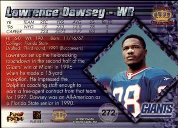 1997 Pacific Crown Collection - Copper #272 Lawrence Dawsey Back