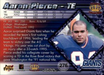 1997 Pacific Crown Collection - Copper #276 Aaron Pierce Back