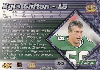 1997 Pacific Crown Collection - Copper #283 Kyle Clifton Back