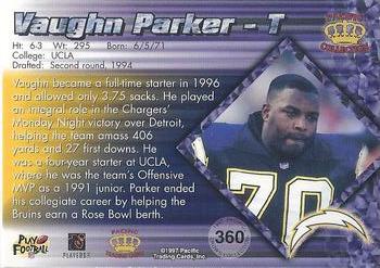 1997 Pacific Crown Collection - Copper #360 Vaughn Parker Back