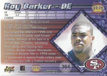 1997 Pacific Crown Collection - Copper #364 Roy Barker Back