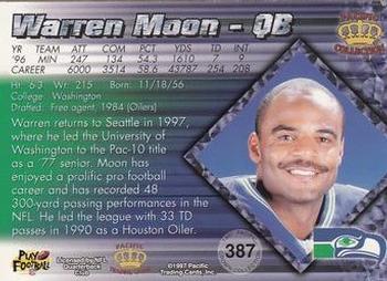 1997 Pacific Crown Collection - Copper #387 Warren Moon Back