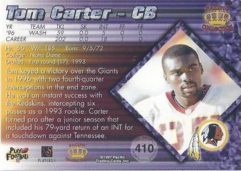 1997 Pacific Crown Collection - Copper #410 Tom Carter Back