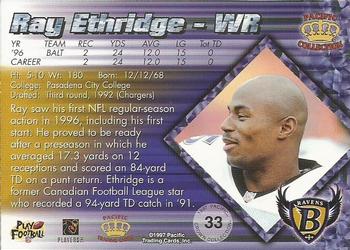 1997 Pacific Crown Collection - Platinum Blue #33 Ray Ethridge Back