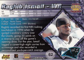 1997 Pacific Crown Collection - Platinum Blue #62 Raghib Ismail Back