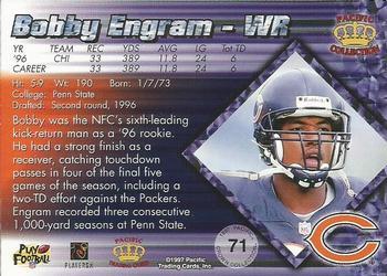 1997 Pacific Crown Collection - Platinum Blue #71 Bobby Engram Back