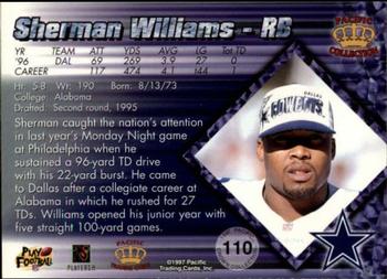 1997 Pacific Crown Collection - Platinum Blue #110 Sherman Williams Back