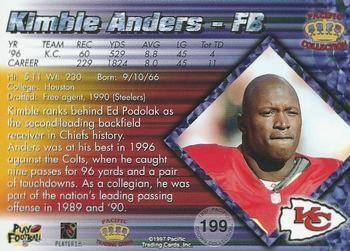 1997 Pacific Crown Collection - Platinum Blue #199 Kimble Anders Back