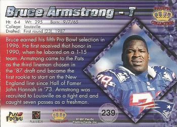 1997 Pacific Crown Collection - Platinum Blue #239 Bruce Armstrong Back
