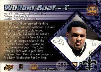 1997 Pacific Crown Collection - Platinum Blue #263 Willie Roaf Back
