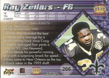 1997 Pacific Crown Collection - Platinum Blue #266 Ray Zellars Back