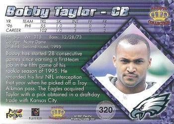 1997 Pacific Crown Collection - Platinum Blue #320 Bobby Taylor Back