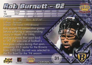 1997 Pacific Crown Collection - Red #31 Rob Burnett Back