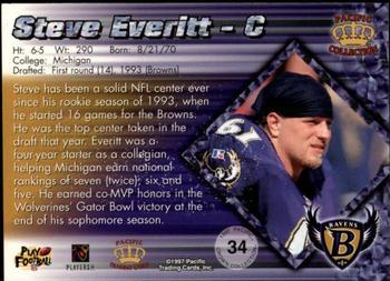 1997 Pacific Crown Collection - Red #34 Steve Everitt Back