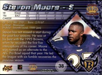 1997 Pacific Crown Collection - Red #38 Stevon Moore Back
