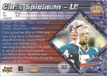1997 Pacific Crown Collection - Red #52 Chris Spielman Back