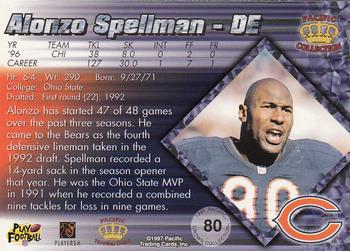 1997 Pacific Crown Collection - Red #80 Alonzo Spellman Back
