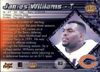 1997 Pacific Crown Collection - Red #82 James Williams Back