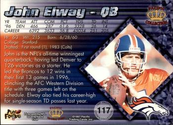 1997 Pacific Crown Collection - Red #117 John Elway Back