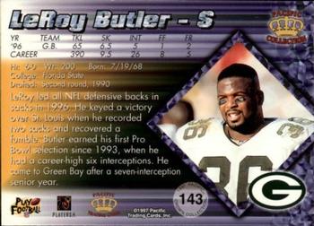 1997 Pacific Crown Collection - Red #143 LeRoy Butler Back