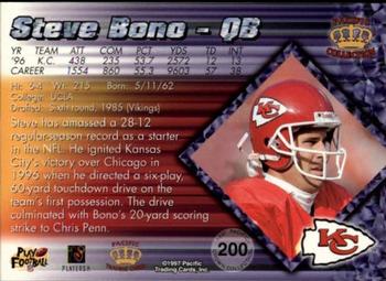 1997 Pacific Crown Collection - Red #200 Steve Bono Back