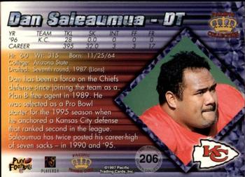 1997 Pacific Crown Collection - Red #206 Dan Saleaumua Back