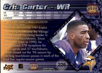 1997 Pacific Crown Collection - Red #226 Cris Carter Back