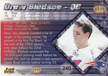 1997 Pacific Crown Collection - Red #240 Drew Bledsoe Back