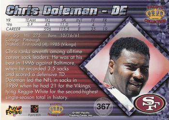 1997 Pacific Crown Collection - Red #367 Chris Doleman Back