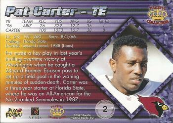 1997 Pacific Crown Collection - Silver #2 Pat Carter Back