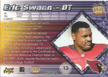 1997 Pacific Crown Collection - Silver #13 Eric Swann Back