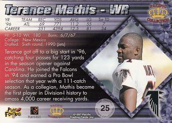 1997 Pacific Crown Collection - Silver #25 Terance Mathis Back
