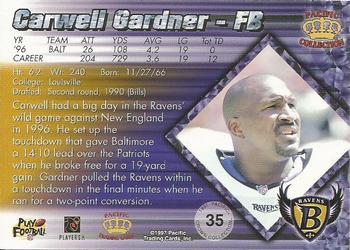 1997 Pacific Crown Collection - Silver #35 Carwell Gardner Back