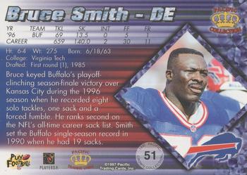 1997 Pacific Crown Collection - Silver #51 Bruce Smith Back