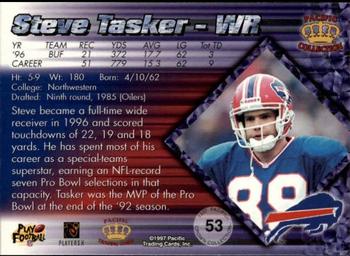 1997 Pacific Crown Collection - Silver #53 Steve Tasker Back