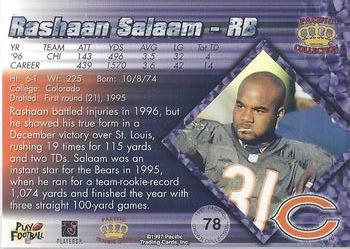 1997 Pacific Crown Collection - Silver #78 Rashaan Salaam Back