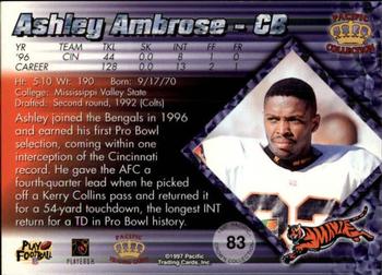 1997 Pacific Crown Collection - Silver #83 Ashley Ambrose Back