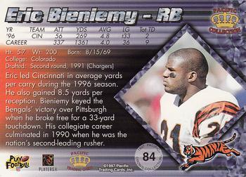 1997 Pacific Crown Collection - Silver #84 Eric Bieniemy Back