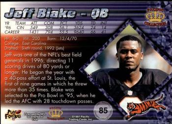 1997 Pacific Crown Collection - Silver #85 Jeff Blake Back