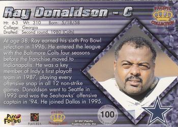 1997 Pacific Crown Collection - Silver #100 Ray Donaldson Back