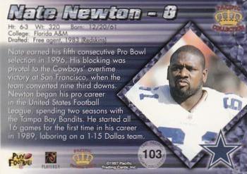 1997 Pacific Crown Collection - Silver #103 Nate Newton Back