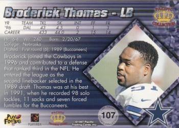 1997 Pacific Crown Collection - Silver #107 Broderick Thomas Back