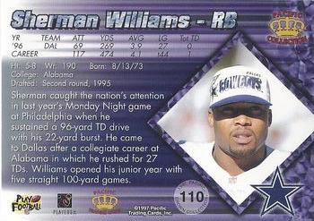 1997 Pacific Crown Collection - Silver #110 Sherman Williams Back