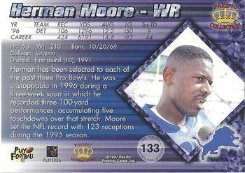 1997 Pacific Crown Collection - Silver #133 Herman Moore Back