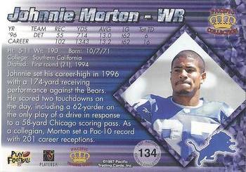 1997 Pacific Crown Collection - Silver #134 Johnnie Morton Back