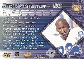 1997 Pacific Crown Collection - Silver #135 Brett Perriman Back